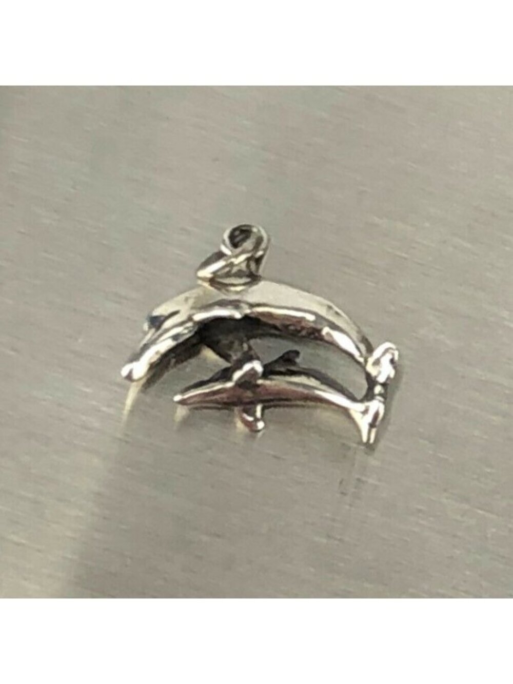 Sterling Silver 925 Dolphin Charm Pendant 2.02g - Picture 6 of 7
